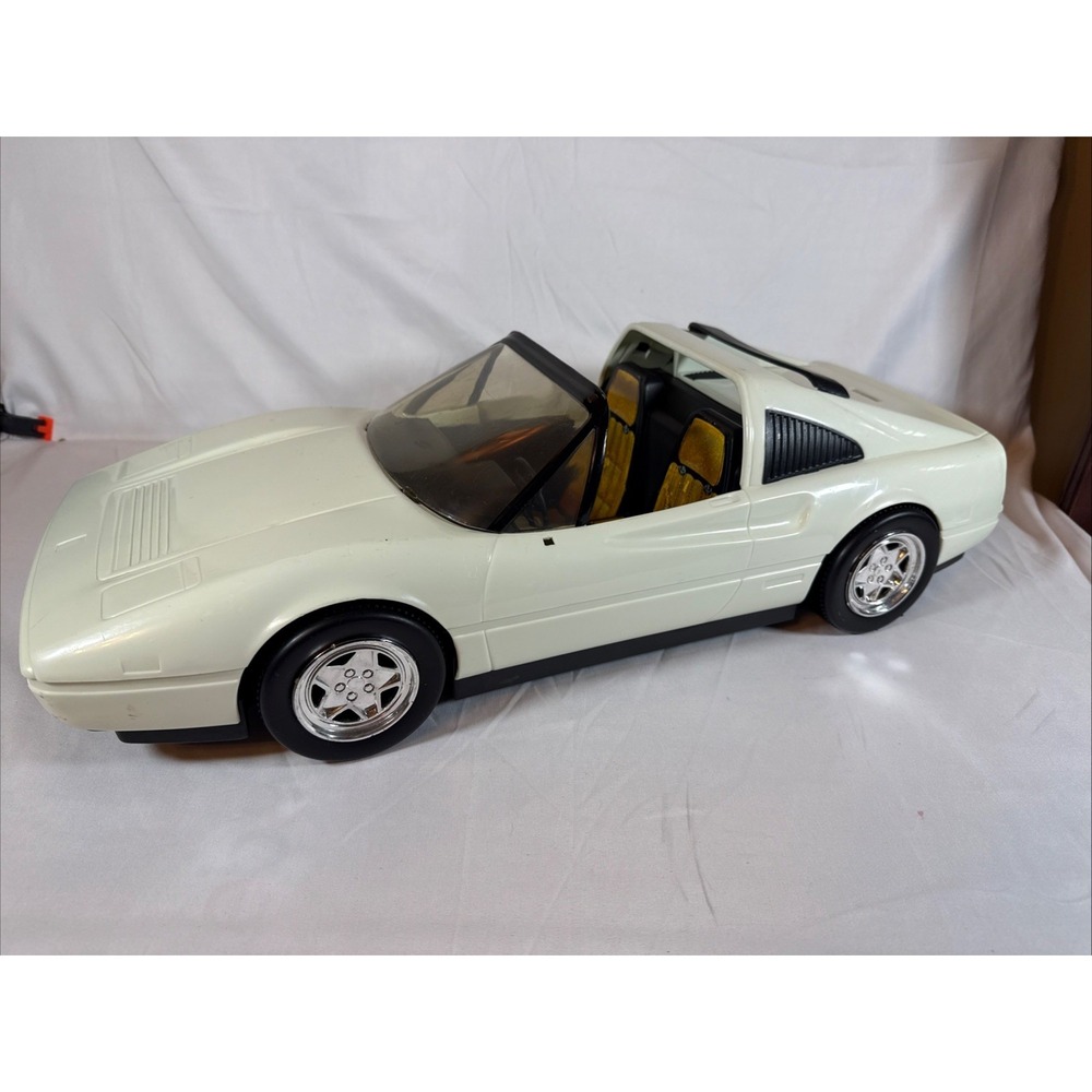 Vintage Barbie Ferrari 328 GTS White Convertible Toy Car Mattel Pininfarina